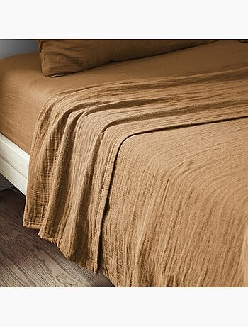 Drap plat en double Gaze de coton