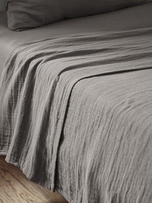 Drap plat en double Gaze de coton - Kiabi