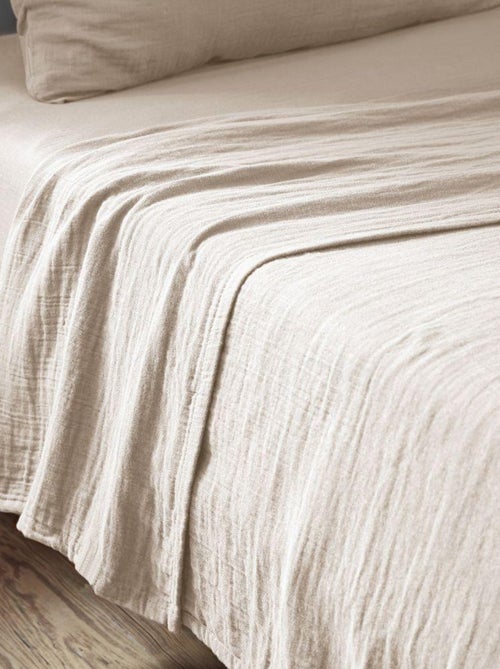 Drap plat en double Gaze de coton - Kiabi
