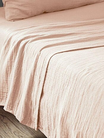 Drap plat en double Gaze de coton