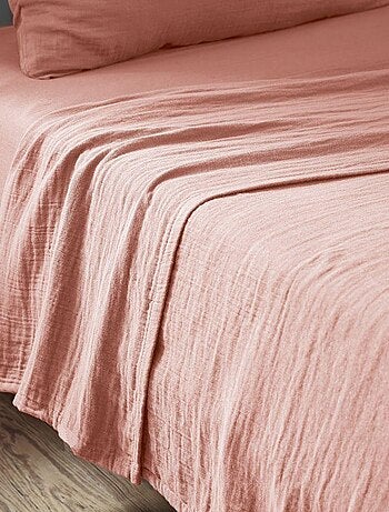 Drap plat en double Gaze de coton