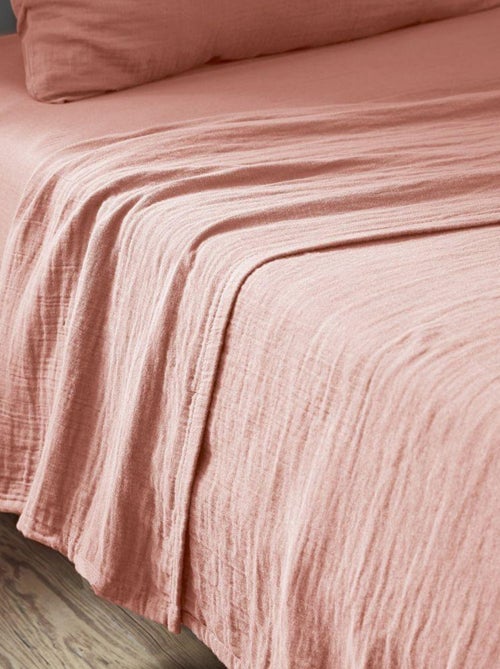 Drap plat en double Gaze de coton - Kiabi
