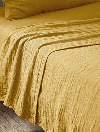 Drap plat en double Gaze de coton