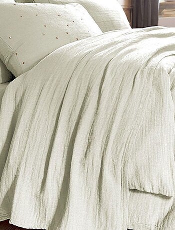 Drap plat en double Gaze de coton