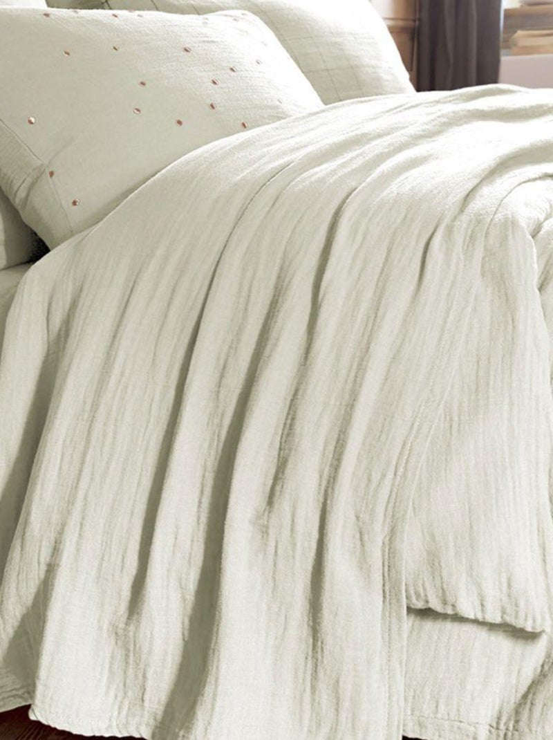 Drap plat en double Gaze de coton Vert clair - Kiabi