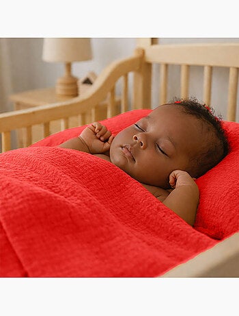 Drap Plat en Gaze de Coton Bio Blanc
