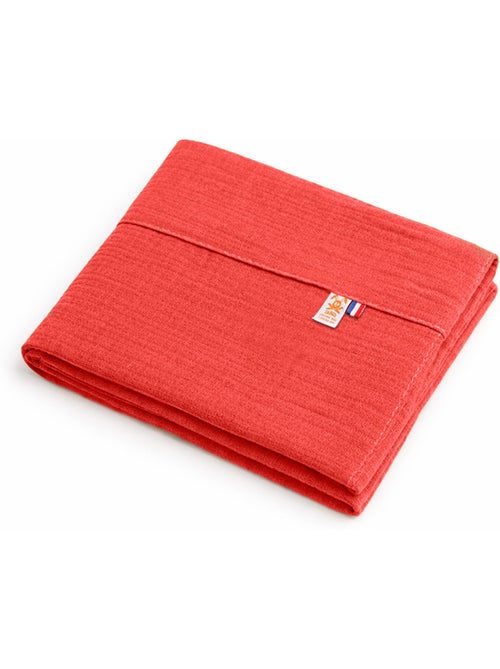 Drap Plat en Gaze de Coton Bio Fraise - Kiabi
