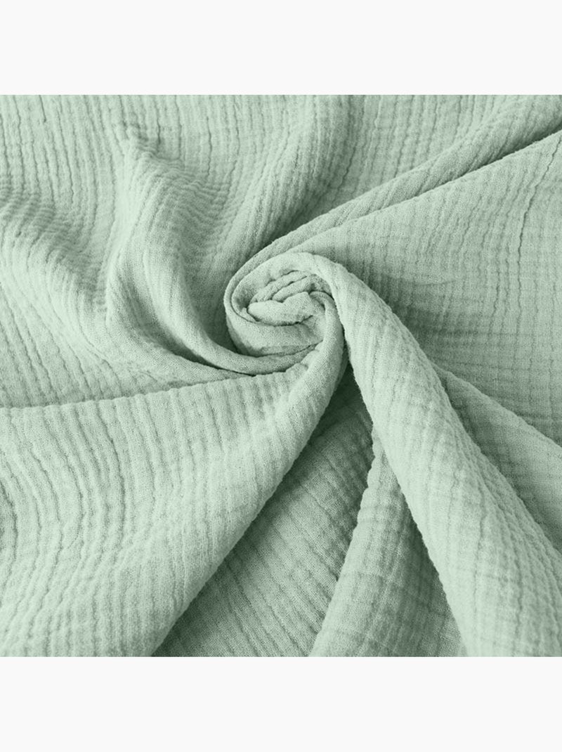 Drap Plat en Gaze de Coton Bio Vert - Kiabi
