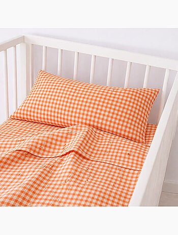 Drap Plat en Gaze de Coton Bio Blanc