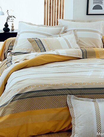 Drap plat en percale de coton au style ethnique chic