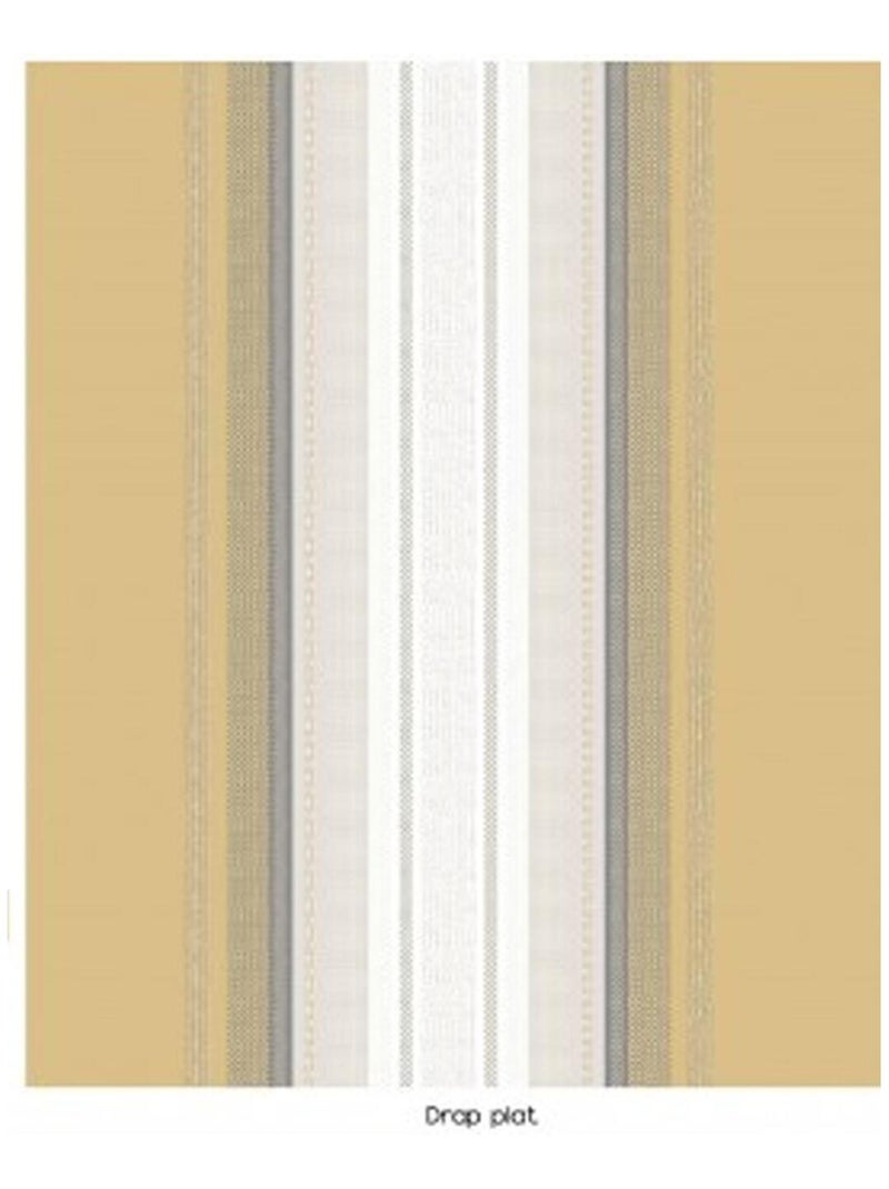 Drap plat en percale de coton au style ethnique chic Jaune - Kiabi