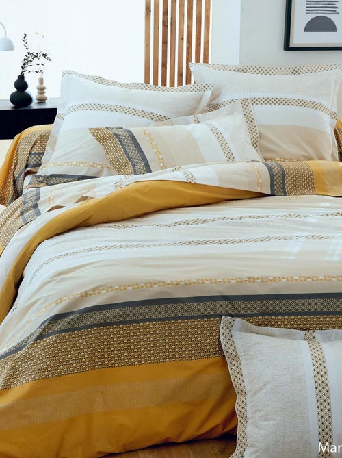 Drap plat en percale de coton au style ethnique chic - Kiabi