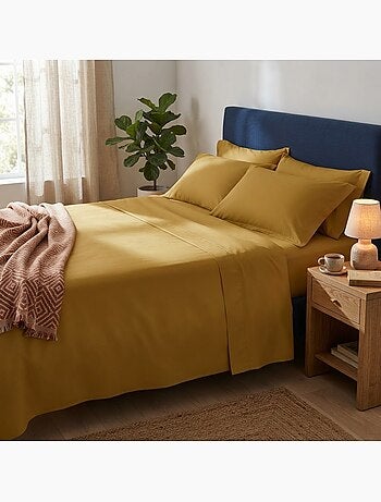 Drap plat en percale de coton confort