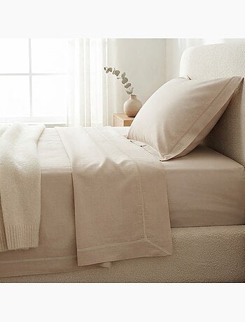 Drap plat en percale de coton confort