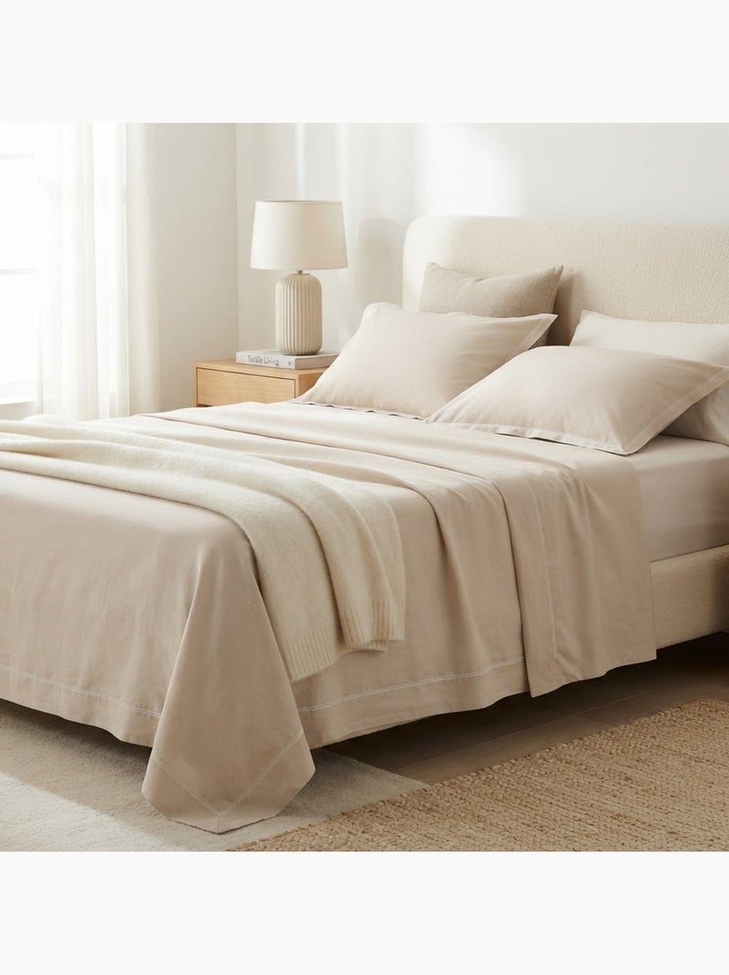 Drap plat en percale de coton confort Lin - Kiabi
