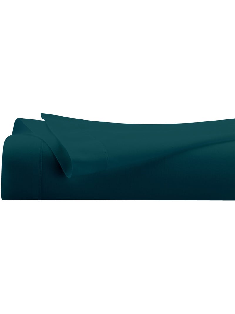 Drap plat en percale de coton LANDIHA Bleu foncé - Kiabi