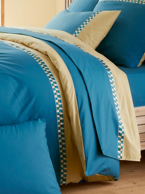 Drap plat en percale de coton LINOA bleu cobalt - Kiabi Drap plat en percale de coton LINOA bleu cobalt - Kiabi