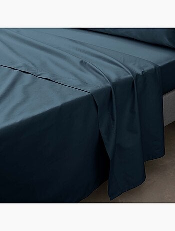 Drap plat en percale de coton Terracotta