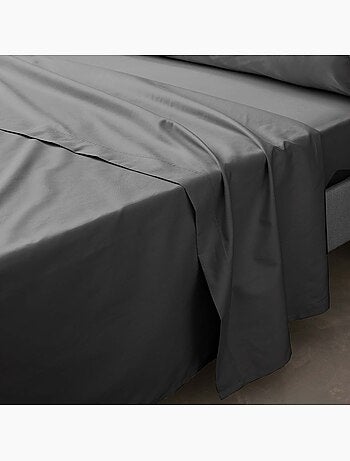 Drap plat en percale de coton terracotta