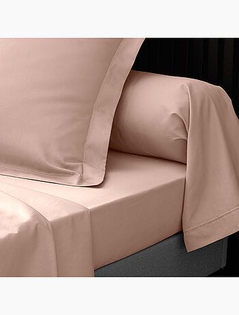 Drap plat en percale de coton Terracotta