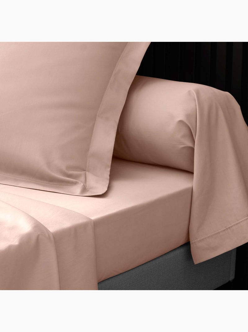 Drap plat en percale de coton Terracotta Rose - Kiabi