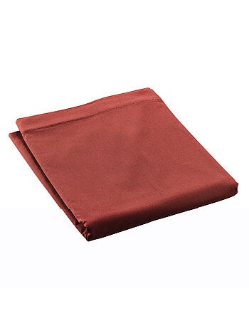 Drap plat en percale de coton Terracotta