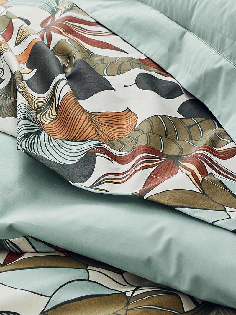 Drap plat esprit nature Vert - Kiabi