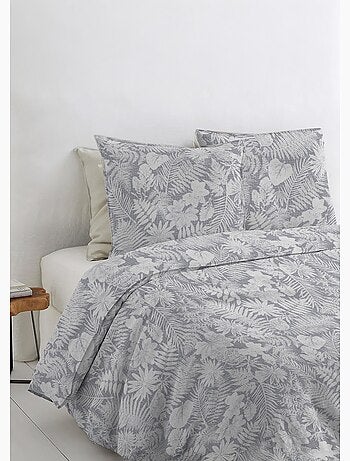 Drap plat flanelle coton imprimé végétal - Afibel