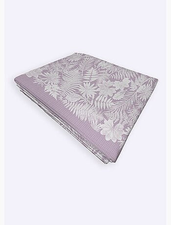 Drap plat flanelle coton imprimé végétal