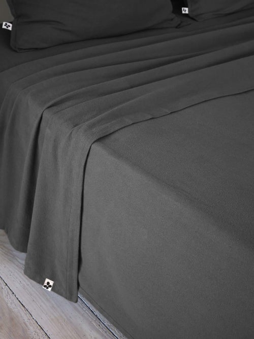 Drap plat flanelle unie - Kiabi