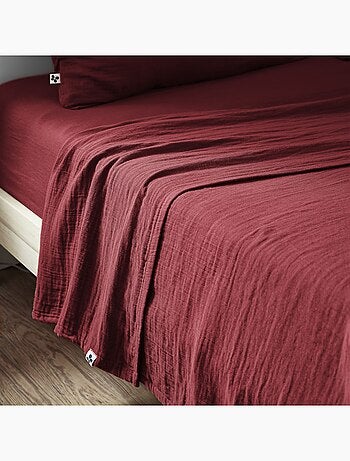 Drap plat gaze de coton