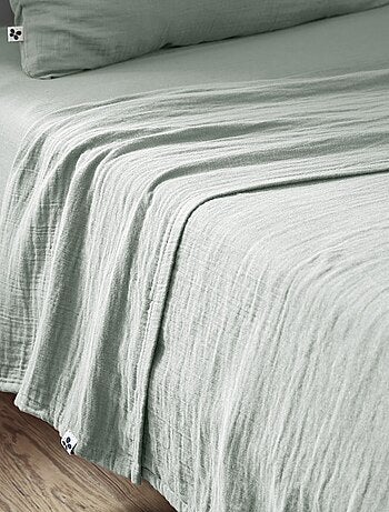 Drap plat gaze de coton