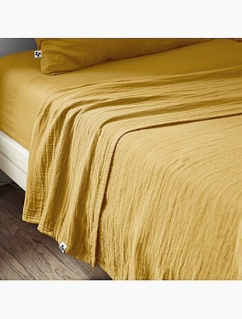 Drap plat gaze de coton