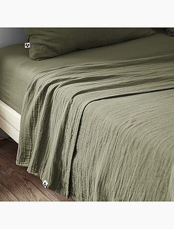 Drap plat gaze de coton