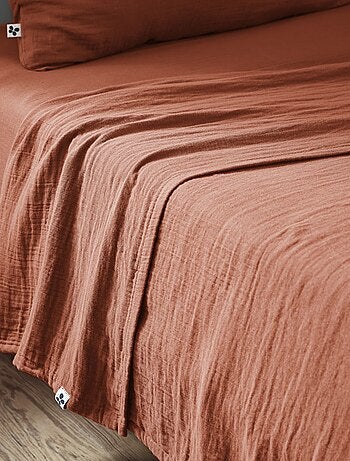 Drap plat gaze de coton
