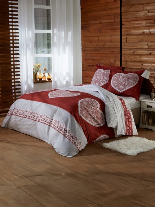 Drap plat imprimé esprit chalet - Kiabi