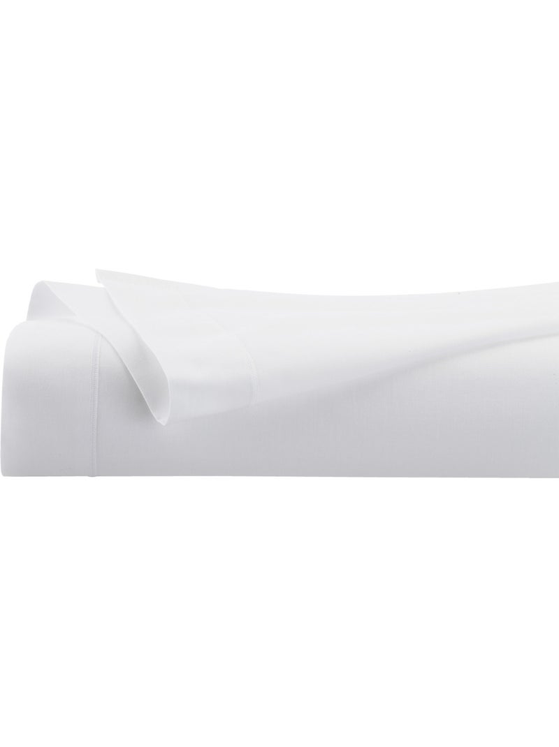 Drap plat "Landiha" percale blanc 180x290cm Blanc - Kiabi