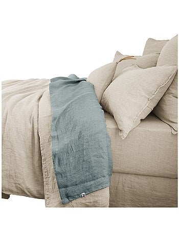 Drap plat lin lavé collection Soline