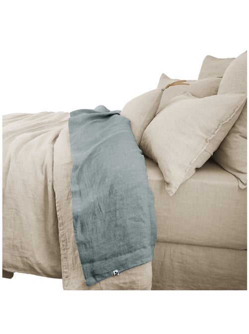Drap plat lin lavé collection Soline - Kiabi Drap plat lin lavé collection Soline - Kiabi