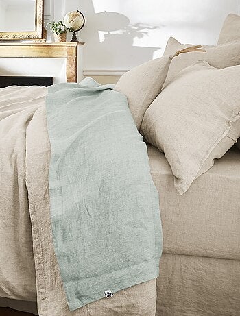 Drap plat lin lavé collection Soline