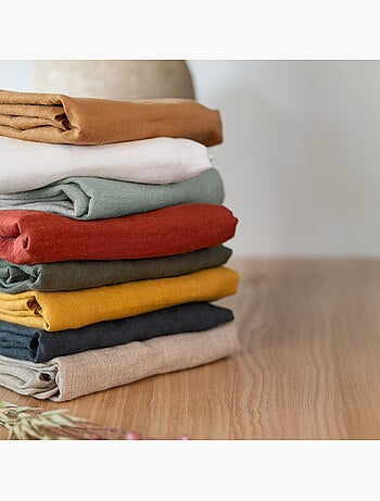 Drap plat – Lin lavé Français - SOLINE
