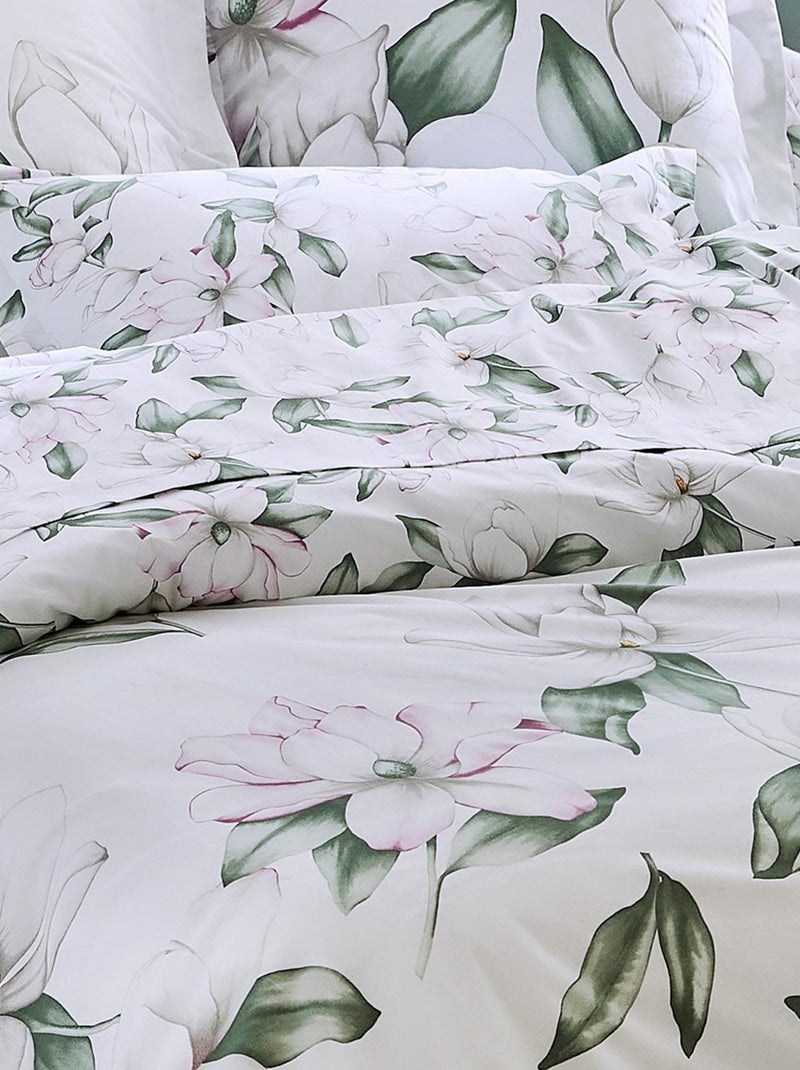 Drap plat Magnolia Sauge Blanc - Kiabi