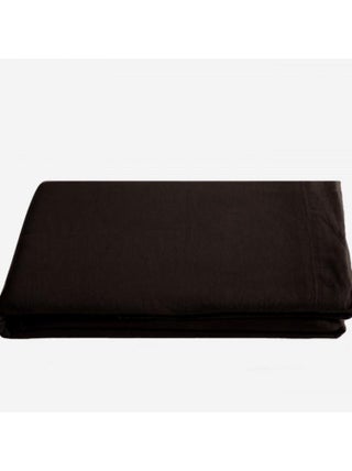 Drap plat Palace pur coton teint lavé, 63 fils/cm² Vent du sud - Palace Café - 270 x 290 cm pour lit