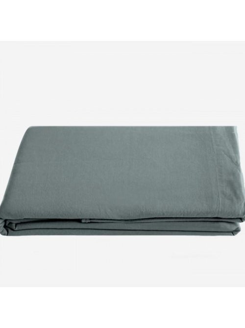 Drap plat Palace pur coton teint lavé, 63 fils/cm² Vent du sud - Palace Galet - 270 x 290 cm pour li - Kiabi