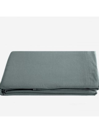 Drap plat Palace pur coton teint lavé, 63 fils/cm² Vent du sud - Palace Lichen - 240 x 290 cm pour l
