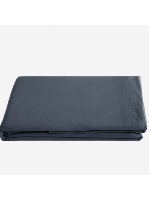 Drap plat Palace pur coton teint lavé, 63 fils/cm² Vent du sud - Kiabi