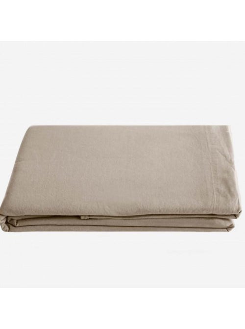 Drap plat Palace pur coton teint lavé, 63 fils/cm² Vent du sud - Kiabi