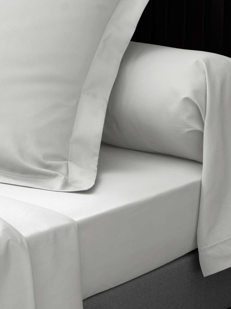 Drap plat – Percale de coton 78 fils - Uni Percaline Blanc - Kiabi