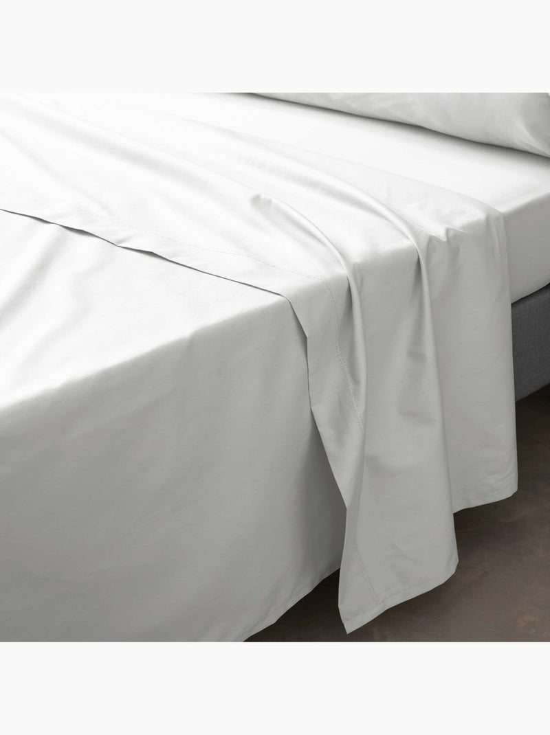 Drap Plat Percale de Coton 78fils PERCALINE Douceur d'Intérieur Blanc Blanc - Kiabi