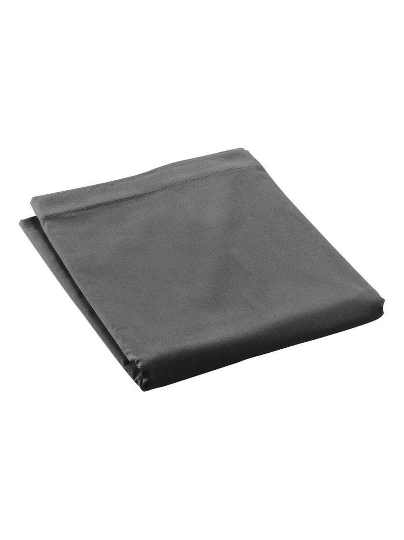 Drap Plat Percale de Coton 78fils PERCALINE Douceur d'Intérieur gris anthracite - Kiabi